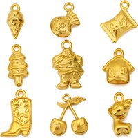3pcs Stainless Steel Christmas Pendants Candy Santa Claus Xmas Tree Snow House Charms for DIY Necklace Earrings Jewelry Making
