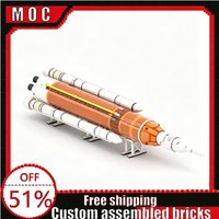 2684 PCS New Heavy Duty Deep Space Exploration Rocket Building Blocks Model Custom DIY Educational Assembly Toys Birthday Gifts