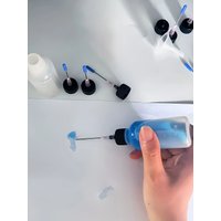 21 PCS reusable laboratory dispensing bottles with blue caps, suitable for precise liquid transfer, manual operations, etc.