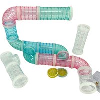 U-shaped Plastic Pipe Toy Hamster Cage Modified External Tunnel Landscaping Set Golden Bear DIY Hamster Sports Tunnel Animal Toy