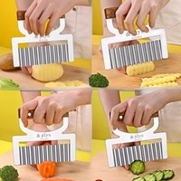 304 Stainless Steel Potato Slicer, Multi-Functional Wavy Cutter Flower Cutter Restaurant Kitchen Wavy Slicer Kitchen Gadget