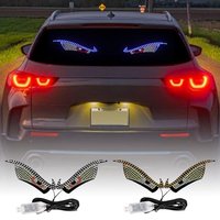 Devil Eye Car LED Decorative Light 11 Modes USB Powered Cute Big Eye Lamp Personalized Auto Ambient Light