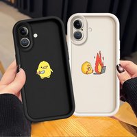 Case for iPhone Air 12 Pro 17 Pro Max 15 Plus 16 13 14 11 Phone Cover Cute Yellow Duck