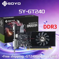 NVIDIA GPU GT 240 1G Graphics Card SOYO DDR3 128Bit 40nm Gaming Video Cards Desktop Computer components HDMI VGA DVI PCIE16x2.0