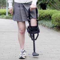 Knee Crutch Walking Aid Adjustable Telescopic Support Stick Anti Slip Mobility Aid for Ankle Injury Rehabilitation
