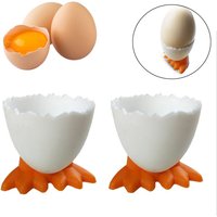 1/2/4Pcs Cute Creative Egg Cup Holder Egg Holder Opener Separator Boiled Eggs Container Kitchen Supplies