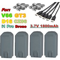 GT3 RC Drone Original Battery 3.7V 1800mAh For V66 Mini Drone Parts V66 CZ06 D16 Quadcopter Battery/Charger suits Accessories
