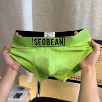 3pcs/lot SEOBEAN Men's underwear cotton breathable solid color personality trend youth sports Boxers