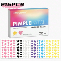 HITWORKER 216 tablets/set - star shaped hydrogel acne patch, which can effectively absorb acne secretion and gently clean pores