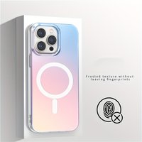 Luxury Matte Laser Gradient Clear Magnetic Case for Magsafe IPhone 17 16 15 14 13 12 Pro Max Plus Air 17Pro IPones Macsafe Cover