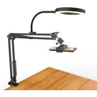 Overhead Tripod for Phone with Ring Light Desktop Cellphone Bracket for Video Shooting Table Mobile Mount for Filming Recording