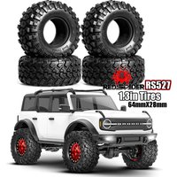 RED SPIDER 1.3" Rubber Rock Wheel Tires Outer diameter 64*28(4Pcs) for 1/18 Traxxas Axial SCX24 FCX24 Ascent-18 Upgrade Parts