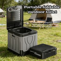 New portable jungle camping mobile toilet accessories camping foldable emergency toilet sturdy and lightweight car toilet car