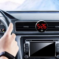 LED Digital Dashboard Clock Automotive Digital Clock Waterproof Auto LED Air Vent Watch Touch Activation for Truck Suvs Vehicle
