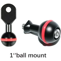 Nitescuba Diving Aluminum Ball Adaptor Flash Light Ball Mount 1 Inch Standard For Butterfly Clip Ys To Tray Torch Adapter