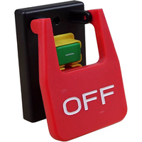 Off-On Red Cover Emergency Stop Push Button Switch 16A Power-Off/Undervoltage Protection Electromagnetic Start Switch