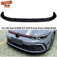 Frontspoilerlippe für VW Golf 8 MK8 GTI GTD R-Line R-Bar 2020-2024 im Maxton-Stil – Stoßstangenlippe, Splitter, Kinnverkleidung, Autozubehör, Diffusor, Schutz, Bodykit