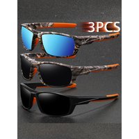 AliExpress WSZ 3PCS Fashion Camouflage Frame Vintage Fishing Cycling Sports Sunglasses Men Women Running Mountaineering Sport Man Sun Glasses