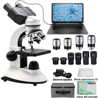40X-5000X Binocular Microscope with Electronic Eyepiece, Suitable for Beginners&Adults,For Family Education School Experiment