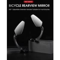 AliExpress West Biking WEST BIKING Bicycle Mirror Anti-Glare Handlebar Rear View Wide Range Back Sight Reflect electric scooter Mirror bike accessories
