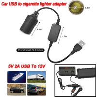 5V 2A USB To 12V Cigarette Lighter Socket USB Male to Female Cigarette Lighter Adapter Converter Car Electronics Accessories