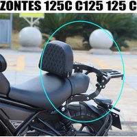For ZONTES 125C C125 125 C Modified Folding Backrest 125C Retro Motorcycle Backrest with Back Shelf Tail Rack