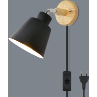 Applique Murale Nordique Intérieure DIY E27 en Bois 6 Couleurs Prise EU/UL 350 ° Lampes murales pour salon, chambre à coucher, allée, luminaires décoratifs