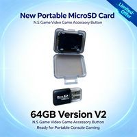 Nouvelle Carte MicroSD Portable 64 Go Version V2 N.S. pour Console Portable – Accessoire de Jeu Vidéo avec Bouton