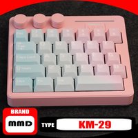 MMD KM29 CNC One Hand Mechanical Keyboard Wireless 3mode Customized VIA QMK Designer Drawing for PS /PR/C4D Unique Gift