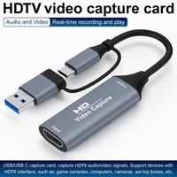 4K Hdmi Video Capture Card 1080P USB-A/USB-C 2.0 for OBS Live Streaming Game Recording PS4 Switch Xbox