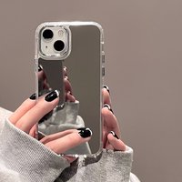 Luxury Make Up Mirror Case For iPhone 11 Fundas Coque Iphone 16 17 Air 15 13 14 12 Pro Max XR X XS Silicon Electroplated Covers