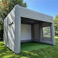 Newly Portable Inflatable Golf Simulator Tent Sports Event Enclosure Indoor/Outdoor Golf Practice Swing Tent with Screen
