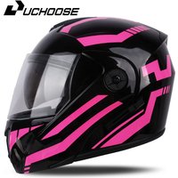 Neuer Motorradhelm Integralhelm Racing mit doppelter Sonnenblende Damen Mann hochklappbar Doppellinse DOT