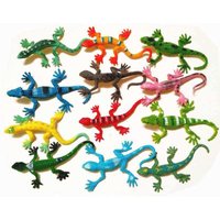 12PCS Plastic Mini Lizard Toys Realistic Reptile Animals Figures Halloween Party Favors Stocking Stuffers Gifts For Kids Teens