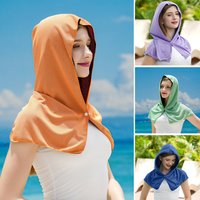 Cooling Sunscreen Scarf Polyester UV Protection Magic Headscarf Breathable Ice Silk Neck Gaiter Anti-Heat Summer Accessory