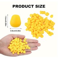 50/100pcs Realistic Corn Cob Fishing Lures - Yellow Corn Kernel Soft Baits, Pouch-Packed Freshwater & Saltwater, for Carp