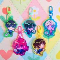 Double-Sided blue Anime Acrylic Keychain Meguru Bachira Hyoma Chigiri Rensuke Cartoon Pendant Blue Lock Style Bag Gift
