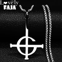 Ghost BC nameless Stainless Steel Necklace Ghoul band Cross Chain Pope emeritus symbol Mask grucifix Poster Necklaces Jewelry