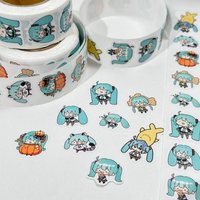 Hatsune Miku Creative Ins High-looking Hand-painted Dot Roll Stickers Office Desk Room Wall Window DIY Sealing Stickers