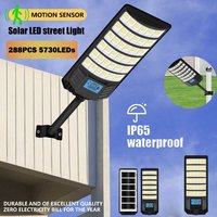 New 288 LED Solar Outdoor Street Light, with Motion Sensor Super Bright Wall Lamp Waterproof Solar Light for Garden Street Patio