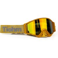 Golden Protective Nose Motorcycle Goggles UV400 Anti-Scratch Suitable for Off-Road ATV MX Various Environments Rider Helmet