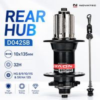 Novatec Bicycle Hubs D041SB D042SB Rear MTB Bike hubs 28 32 36 Holes For HG 8 9 10 11 Speed SX NX 12 Speed CR-MO Steel Freehub