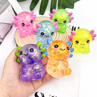 Axolotl Stress Balls Squishy Sensory Fidget Toys Stress Relief Malt Sugar Ball Cute Animal Squeeze Toys for Adult Birthday Gift