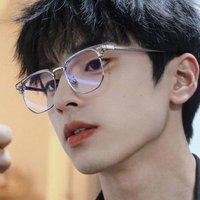 Modische Unisex-Quadratbrille, schlichte Brille für Männer und Frauen, Metallrahmen-Brille, Polygon-Brille, sanfte schwarze Anti-Blaulicht-Brille