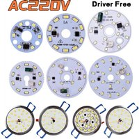 10pcs AC220V LED Downlight Chip SMD2835 Round Circuit Board Panel Driver-Free Module Ceiling Chandelier Spotlight Bulb Fittings