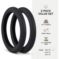 2pcs 18 20 22 X 1.75 Kids Bike Tire Anti Slip Water Ripple Children Bicycle Outer Tyres BMX Folding Junior Youth Bike Tire Parts