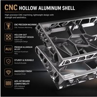 60HE GH60 Holy60 Hollow Aluminum Keyboard Case Shell 60% Mechanical Keyboard for Wooting Mad 60HE Raven61 Aula Win60 GT60