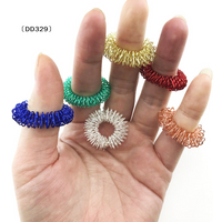 5pc Finger Massager Ring Acupressure Figure Massager Relax Finger Hand Care Tool〔DD329〕