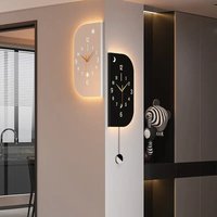 Panda Living Room Wall Clock Design Pendulum Bedroom Modern Luxury Wall Clock Led Double Sided Reloj Pared Home Decor Items