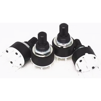 2/5pcs RS16 16mm Rotary Band Switch 2 Pole 3 4 Position 1 Pole 5 6 8 Position Handle 15mm Length Axis Band Switch